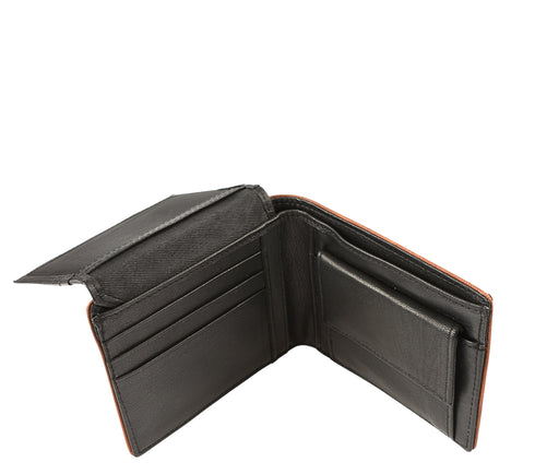 Portofel casual, barbati, COVERI, 1120 maro, piele naturala